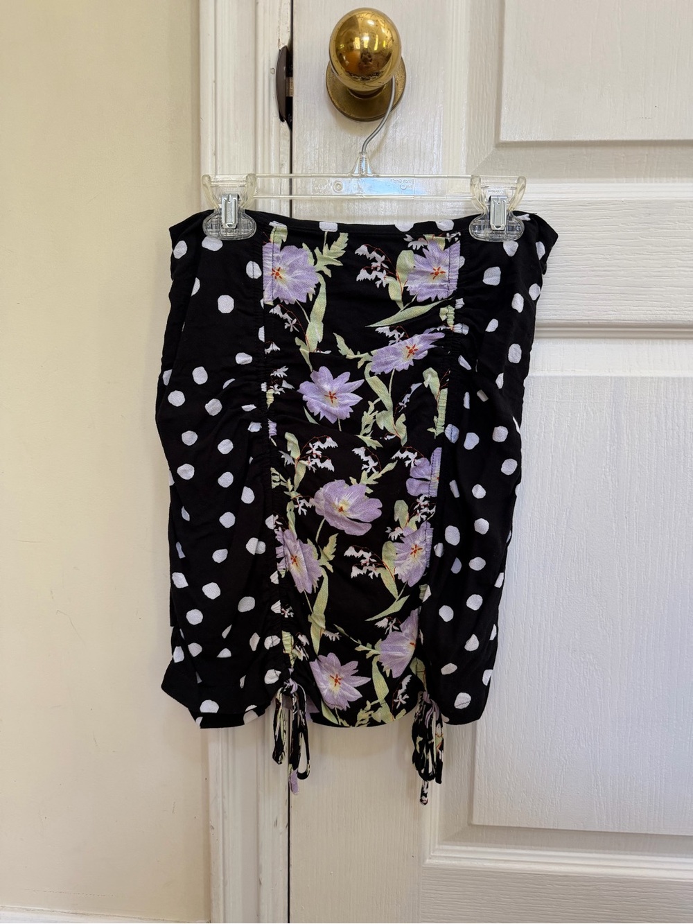 Urban Outfitters floral and polka dot tie skirt